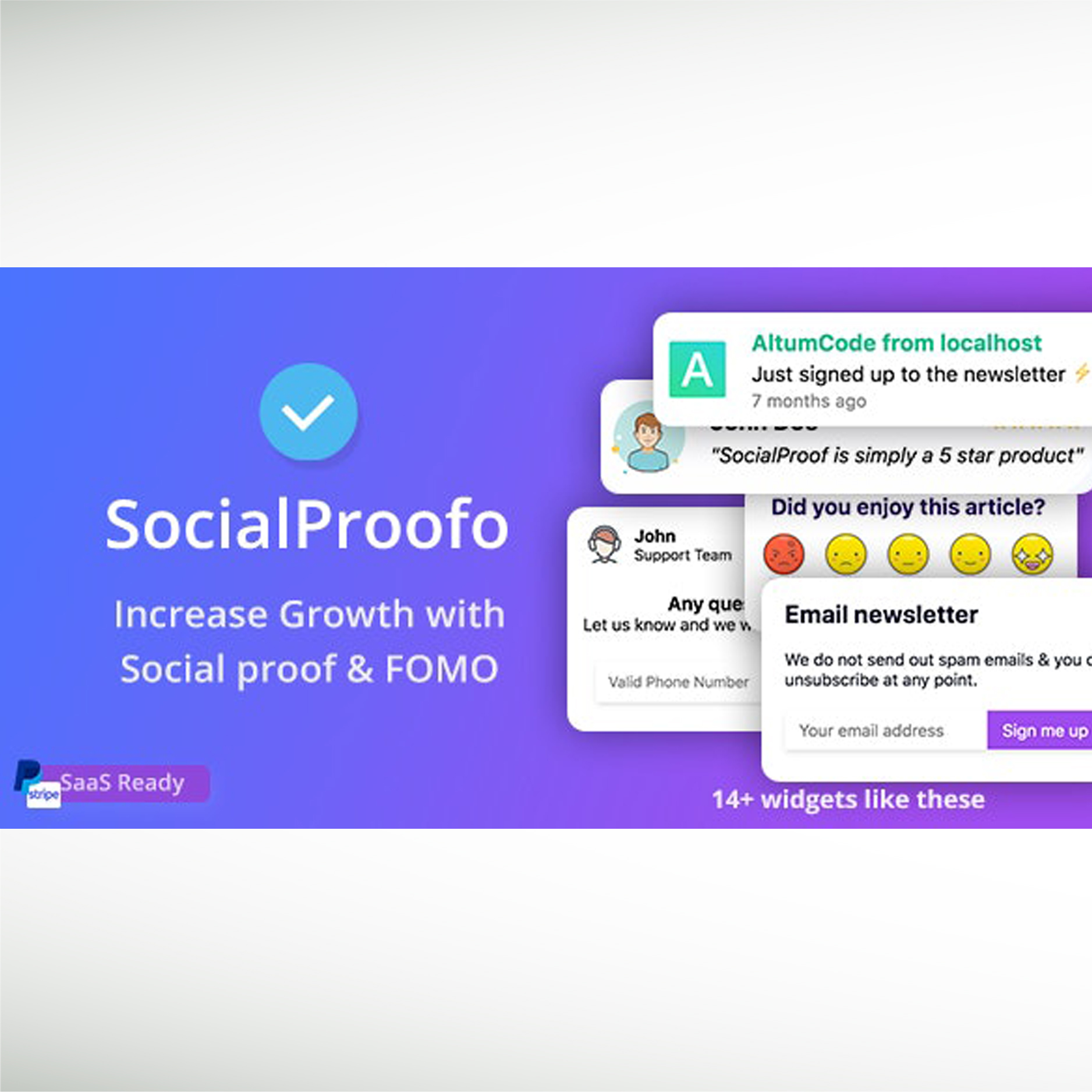 SocialProofo Social Proof & FOMO Widgets Notifications (SAAS) 